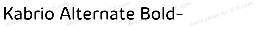 Kabrio Alternate Bold字体转换